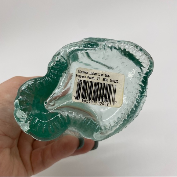 VTG VETRERIA ETRUSCA Blue-Green-Clear Italian Glass Decanter Bottle with Stopper - Picture 6 of 10